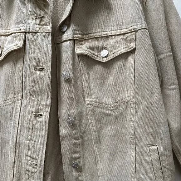 Madewell The‎ Oversized Trucker Jacket Garment Dye Edition In Wet Sand - Picture 5 of 5